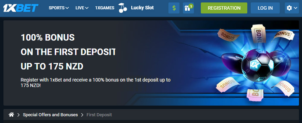 1xBet Sportsbook New Zealand Bonus
