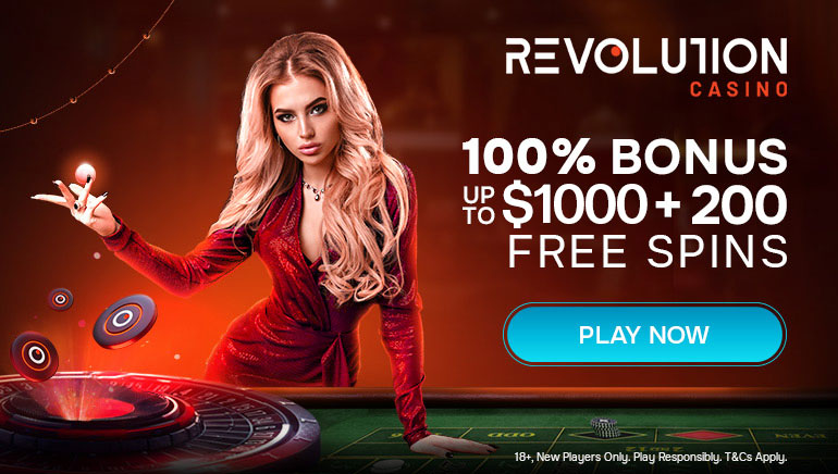 Revolution Casino's Exclusive Welcome for New Zealand Players: 100% up to NZ$1000 Bonus + 200 Free Spins