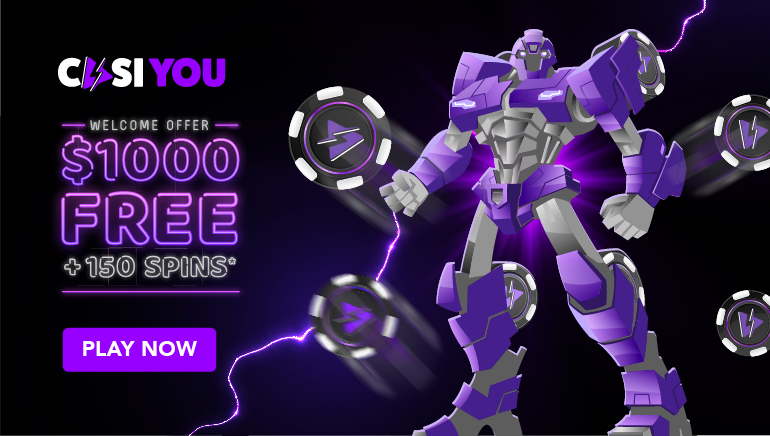 CasiYOU Casino Welcomes Players with an Irresistible Offer: Up to $1000 + 150 Free Spins!