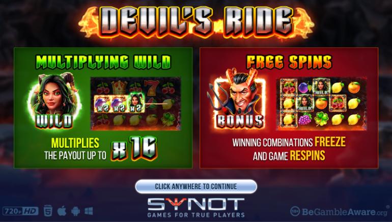 Play SYNOT Games Devil's Ride and Aztec Jaguar Megaways Slots at Top Casinos