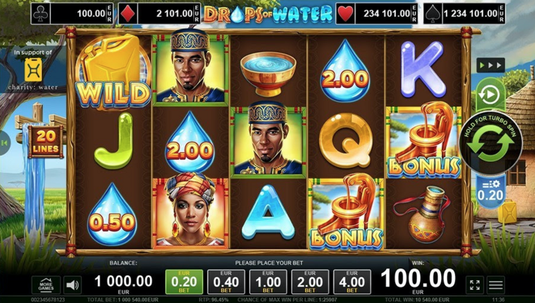 Amusnet Interactive Adds Charity Component to Its New Drops of Water Release