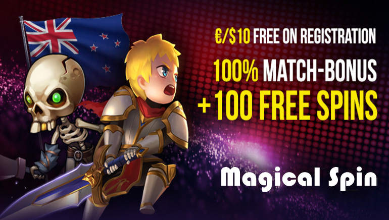 MagicalSpin Gifts Kiwi Players NZ$10 No Deposit Bonus and Massive Welcome Bonus
